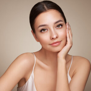 beautiful woman with clean skin