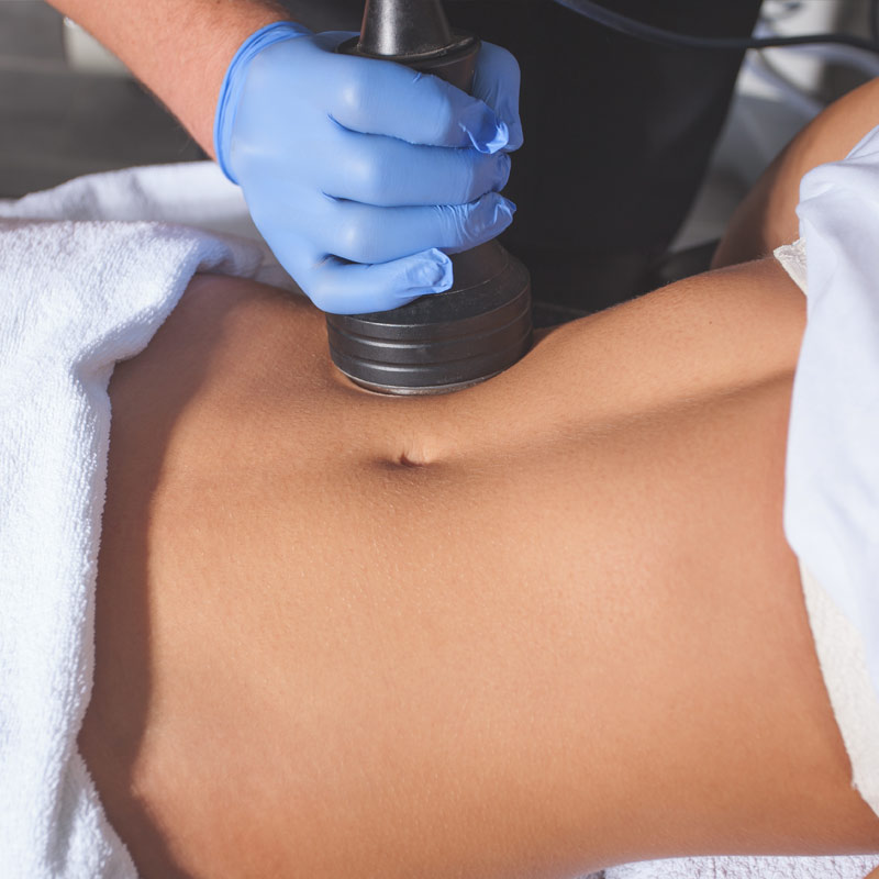 woman body treatment at medical center